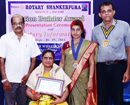 Teacher Sarojini gets Nation Builder Award from Rotary Club